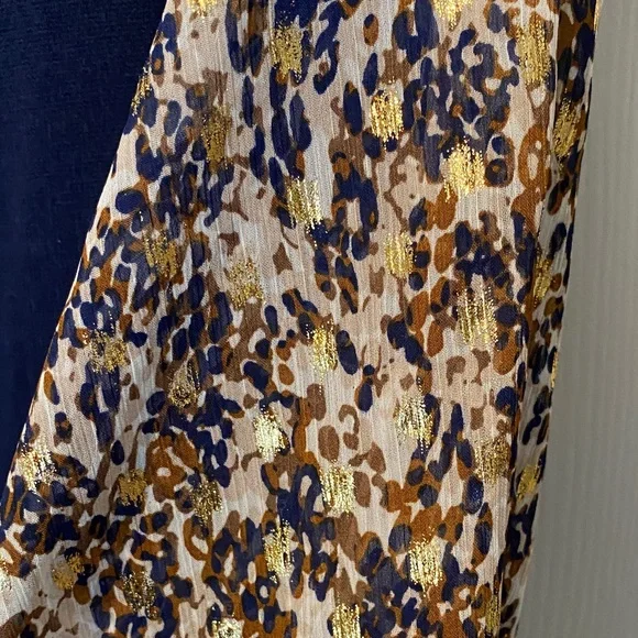 MSK Navy Dress with Patterned Sleeves - Picture 5 of 5